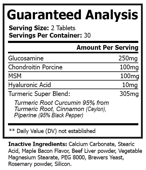 private label pet turmeric hip and joint care pet supplement