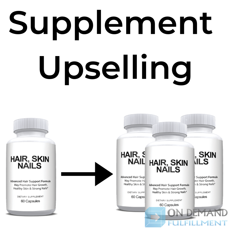 Health supplement upselling infographic