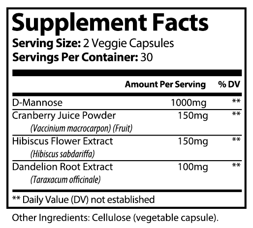 private label d mannose vitamin supplement