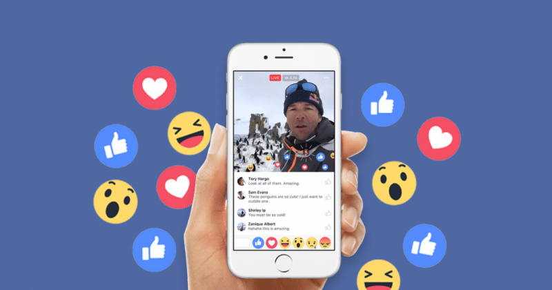 Facebook live content