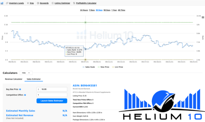 Helium 10 analysis tool for amazon
