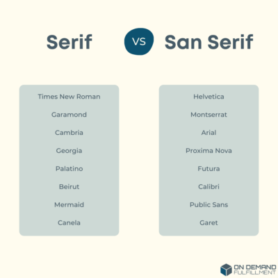 Label Fonts On Demand Fulfillment